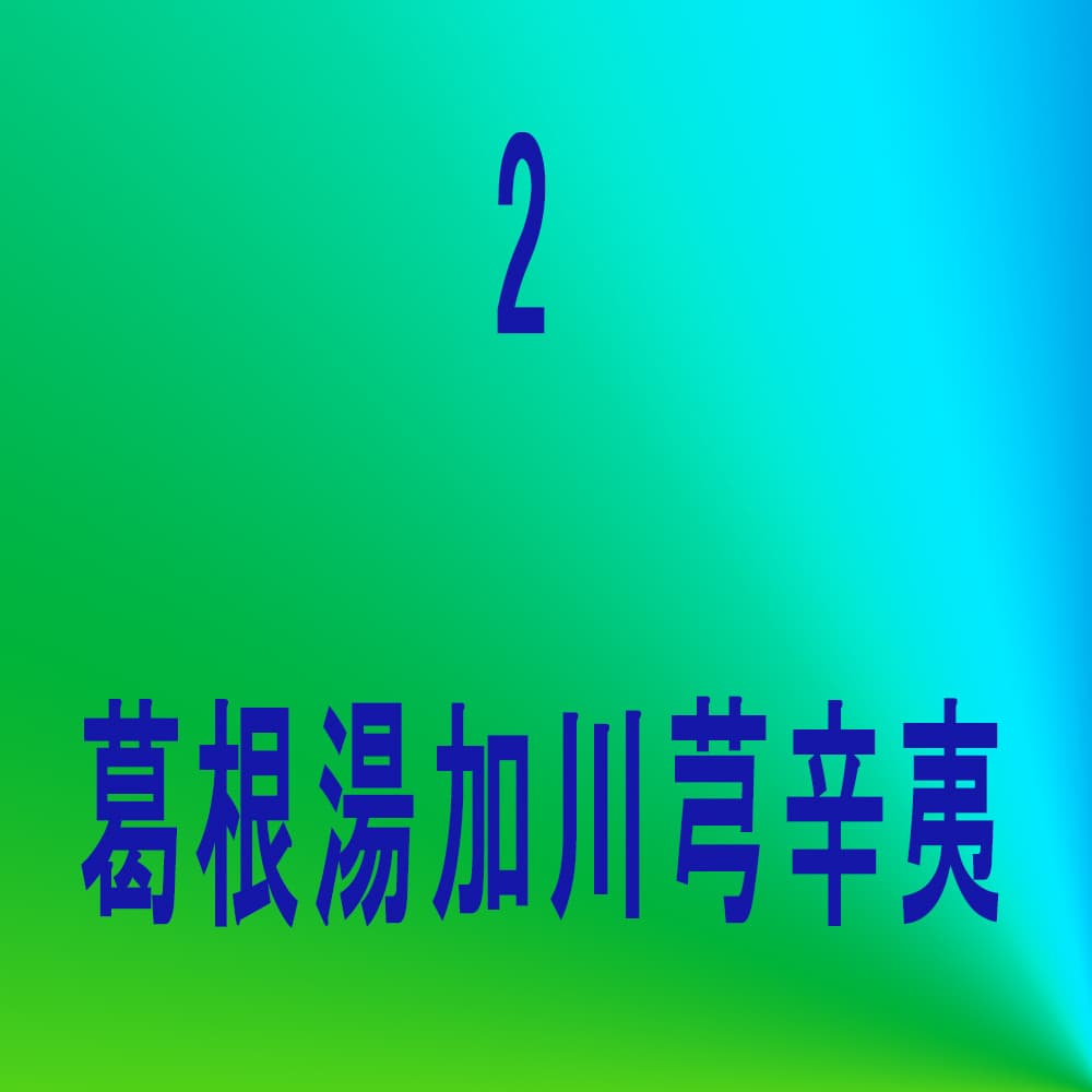 葛根湯加川芎辛夷（カッコントウカセンキュウシンイ）